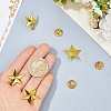 6Pcs Star Alloy Lapel Pin Backs for Backpack Clothes JEWB-FH0003-07A-3