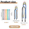 18Pcs 18 Styles Synthetic Rubber Cable Ties AJEW-FH0007-24-2