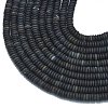 Frosted Natural Black Agate Beads Strands G-K389-C01-01-3