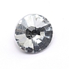 Glass Rhinestone Button BUTT-WH0015-21E-01-1