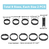 18Pcs 9 Size 201 Stainless Steel Grooved Finger Ring for Men Women STAS-UN0045-60B-EB-3