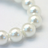 Baking Paint Pearlized Glass Pearl Round Bead Strands X-HY-Q330-8mm-01-3