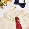 2Pcs 2 Colors Brass Tie Clip AJEW-CY0002-71-4
