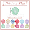 180Pcs 12 Colors  Transparent Glass Beads DGLA-ME0001-01-2