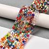 Transparent Electroplate Glass Beads Strands GLAA-F029-2mm-A29-4