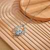 Alloy Enamel Luminous Halloween Spider Pendant Box Chain Necklaces for Women Men PW-WGC2D8E-01-2