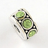 Brass Rhinestone European Clasps KK-N291-01AS-05-2