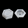 Hexagon Shape Candle Jar Molds DIY-K073-03-4