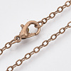 Brass Cable Chains Necklace Making MAK-N029-01R-1