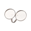 Non-Tarnish 304 Stainless Steel Open Cuff Ring Findings STAS-E124-05L-P-1