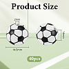 40Pcs Printed Round Silicone Focal Beads SIL-OC0001-24E-2