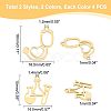 16Pcs 4 Style 201 Stainless Steel Charms STAS-DC0006-17-4
