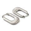 Non-Tarnish 304 Stainless Steel Rectangle Hoop Earrings for Women EJEW-F319-01P-2