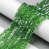 Transparent Electroplate Glass Beads Strands GLAA-F029-2mm-C03-4