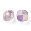UV Plating Luminous Transparent Acrylic Beads OACR-P010-01D-2