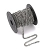 Tarnish Resistant 304 Stainless Steel Twist Chains CHS-K001-19-4.5mm-4