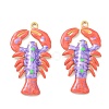 304 Stainless Steel Enamel Pendants STAS-Q119-16G-03-1