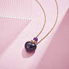 1Pc Natural Amethyst Perfume Bottle Necklaces NJEW-PH0001-37A-04-4