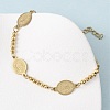 Religion 304 Stainless Steel Link Bracelets BJEW-F524-04B-G-3