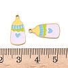 304 Stainless Steel Enamel Pendants X1-STAS-G360-04G-03-3