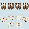 1 Set 1-Hole Wood Buttons BUTT-CY0001-16B-7