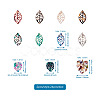 22Pcs 11 Style Cellulose Acetate(Resin) Pendants KY-BT0001-04-7