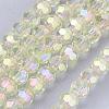 Electroplate Glass Beads Strands EGLA-D021-70-1