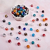 120Pcs 12 Colors Handmade Evil Eye Lampwork Round Bead Strands LAMP-SZ0001-11-4