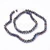 Electroplate Glass Beads Strands EGLA-D020-6x4mm-37-2