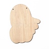 Single Face Printed Wood Big Pendants WOOD-I010-09D-2