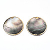 Natural Black Lip Shell Pendants SSHEL-N034-127B-01LG-2