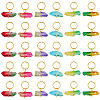 30Pcs 6 Styles Electroplated Natural Quartz Crystal Pendants PALLOY-TAC0228-2