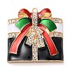 Christmas Zinc Alloy Rhinestone Pendnats PALLOY-K008-02C-KCG-1