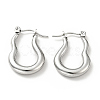 Non-Tarnish 304 Stainless Steel Twist Oval Hoop Earrings for Women EJEW-G293-07P-1