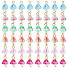 SUNNYCLUE 120Pcs 6 Colors Electroplate Glass Charms GLAA-SC0001-70-1