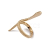 Ion Plating(IP) 304 Stainless Steel Snake Open Cuff Ring Findings RJEW-G285-25G-3