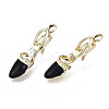 Rack Plating Alloy Enamel Pendant Rhinestone Settings ENAM-T011-133D-2