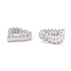 Rack Plating Brass Micro Pave Cubic Zirconia Charms X-ZIRC-C026-08P-2