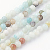 Natural Flower Amazonite Bead Strands G-G735-61-4mm-1