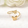 304 Stainless Steel Cuff Rings for Women RJEW-K312-03G-2