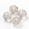 Plating Transparent Acrylic Beads PACR-Q115-60-14mm-1