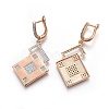 Brass Micro Pave Cubic Zirconia Jewelry Sets SJEW-F189-07KCG-4