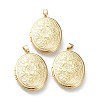 Brass Locket Pendants X-KK-P199-09G-1