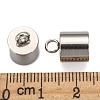 Tarnish Resistant 304 Stainless Steel Cord Ends X-STAS-E020-8-3