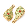 304 Stainless Steel Enamel Pendants STAS-Z193-06G-04-2