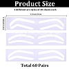 60Pcs 3 Styles Plastic Eyebrow Tattoo Practice Skin AJEW-CP0009-58B-2