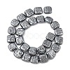 Electroplated Porcelain Beads Strands BSHE-Z007-01B-4
