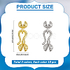 20Pcs 2 Colors Brass Hook and S-Hook Clasps KK-ME0002-92-2