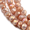 Opaque Baking Paint Glass Beads Strands DGLA-F002-03F-4