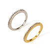 2Pcs 2 Colors Alloy with Crystal Rhinestone Finger Rings RJEW-TADJ0001-01C-2
